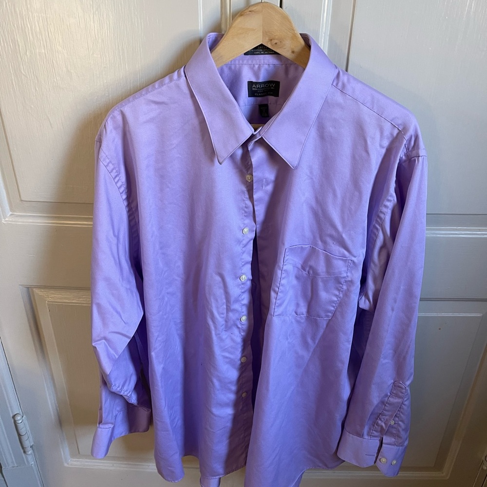 Arrow XXL dress button down shirt purple